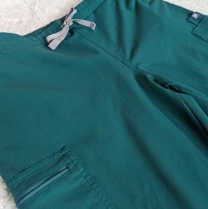 Figs Hunter Green Large Yola Skinny Scrub Pant